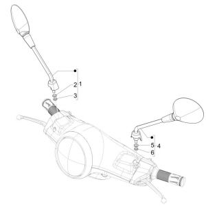 Lusterka wsteczne Vespa Primavera 125 4T 3V IE ABS 