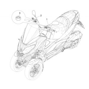 Lusterko wsteczne/s Piaggio MP3 300 HPE/300 HPE SPORT E5 ABS 2020-2022 (EMEA)