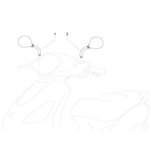Lusterka Piaggio New Fly 4-suwowy 4-zawór