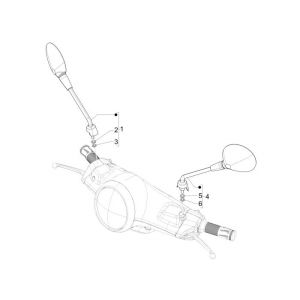 Lusterka Vespa Primavera 2-suwowe