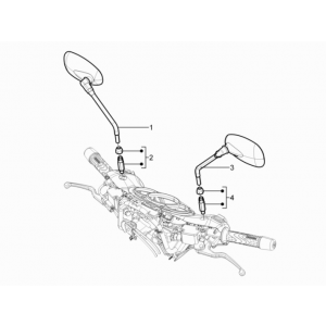 Lusterka wsteczne Piaggio Beverly 350 E3 Sport Touring 2013-2014