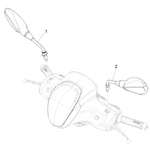 Lusterko wsteczne/s Piaggio Medley 150 4T IE ABS E4 2016-2020 (EMEA)