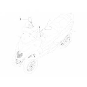 Lusterka wsteczne Piaggio MP3 500 LT Sport 2014-2016