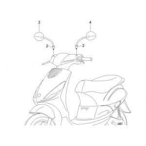 Lusterka Piaggio Zip 2000 4-suwowy AC