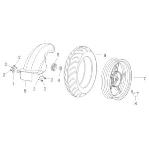 Koło tylne Agm Vx50 plus
