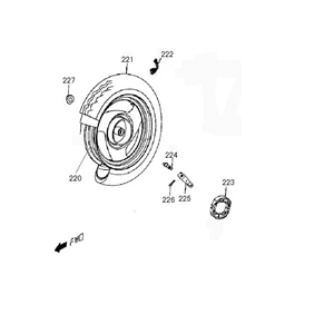 Koło tylne Baotian Carino brązowe