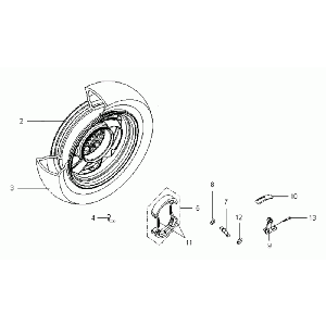 Koło tylne SYM VS125 Euro3