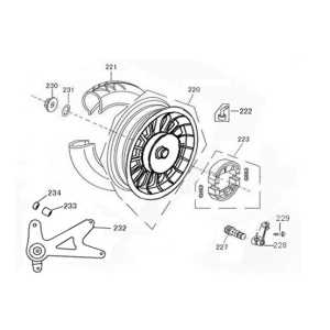 Koło tylne Turbo RL 125cc srebrne