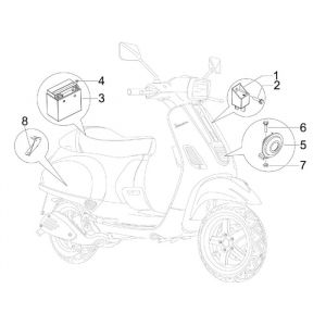 Klapka baterii Vespa S 2-suwowy
