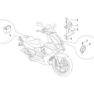 Przełączniki zdalne - Bateria - Róg Gilera Runner 200cc VXR 4-suwowy 2006