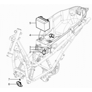 Przełączniki zdalne - Akumulator - klakson Piaggio Beverly 125 RST 4T 4V IE E3 2010-2015 (EMEA)