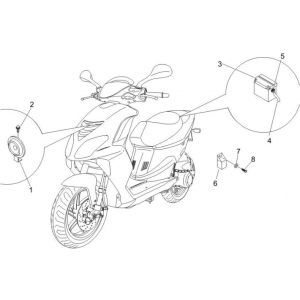 Przełączniki zdalne - Bateria - Klakson Piaggio NRG Power DD 2007-2017
