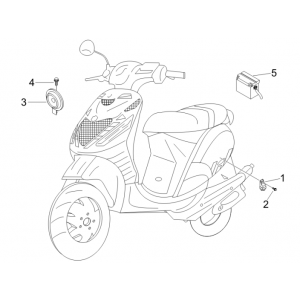 Wyłączniki zdalne - Bateria - Klakson Piaggio Zip 50 SP 2006-2013