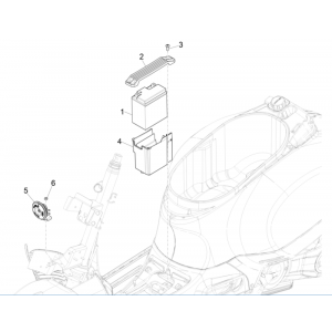 Przełączniki zdalne - bateria - klakson Vespa GTS 125 4T E4 ABS 2019 (EMEA)