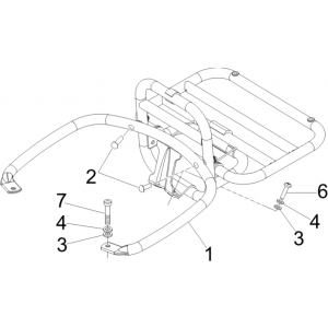 Bagażnik tylny Vespa GTS 250 ie 2005-2009 (z ABS)