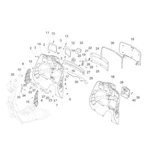 Osłona na nogi GTS 125 IE czerwony smok 894