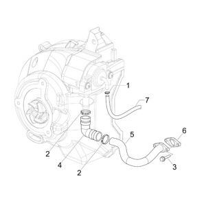 Obudowa zasilania powietrzem wtórnym Gilera Runner 200cc VXR 4-suwowy 2006