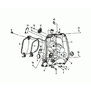 Tapicerka wewnętrzna Front Plate Sym Fiddle III matowy brąz