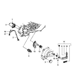 Bendix- Starter Piaggio Typhoon 98-2005 2-suwowy