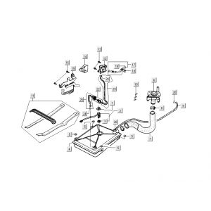 zbiornik benzyny Kymco Dink LC 2-suwowy srebrny