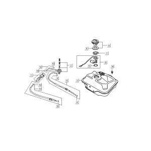 Zbiornik paliwa Kymco DJ 2-suwowy Czarny