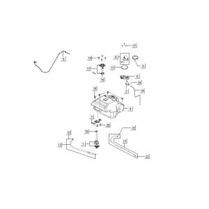 zbiornik benzyny Kymco Sento 4-suwowy Spring Biały