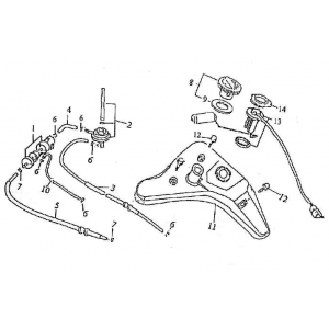 Zbiornik benzyny Neco Borsalino 125cc