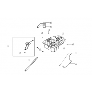 Zbiornik Paliwa Kymco Super8 Street 50i E4 Szary Mat