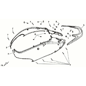 Poszycie Sym Allo GT (LX17348 S882U) kasztan srebrny