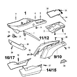 Poszycie Peugeot Fox Deluxe Czarny