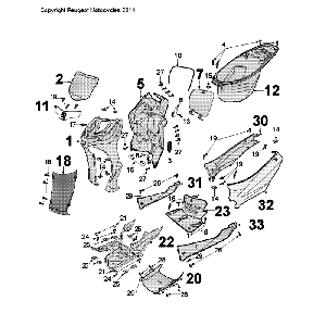 Poszycie Peugeot Tweet jet black (M7)