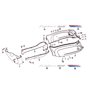 Poszycie Sym Fiddle II euro4 (LX-17348) Kasztanowy Brąz