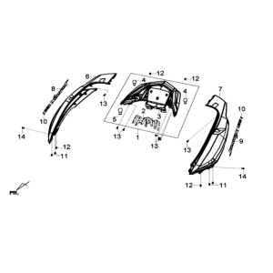 Sym Joymax 125I ABS szara powłoka (GY-517S)