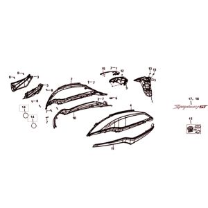 Poszycie Sym Symphony ST Euro4 (GY-010U) szary matowy