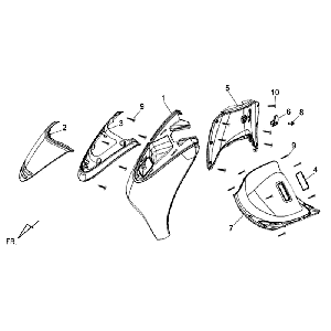 Poszycie przednie Poszycie Wewnętrzne Sym Allo (GY010U) matowy szary
