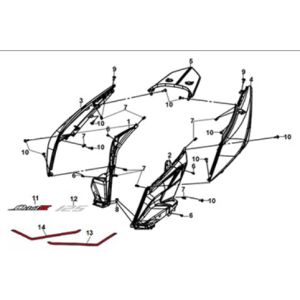 Body Cover Sym Orbit III 125i E5 Grey (GY-430C)