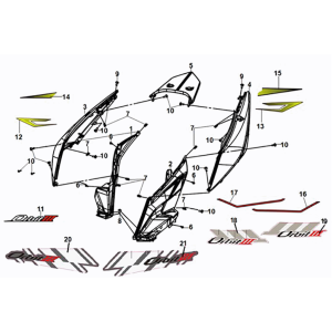 Osłona nadwozia Sym Orbit III 50 E5 Dutch White (WH-006)