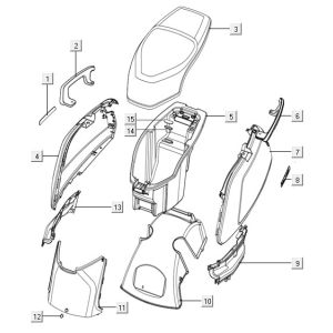 Części pokrywy tylnej Niu połysk czarny N1S