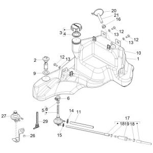 Zbiornik paliwa Piaggio Zip 2000 2-suwowy AC