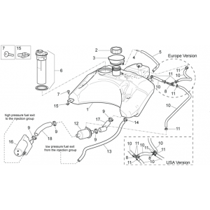 Zbiornik paliwa Aprilia SR 50 H2O ie+carb 2004-2009