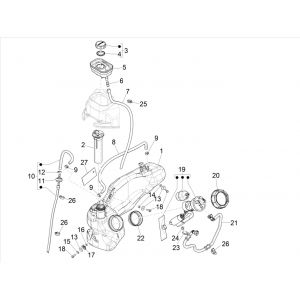 Liberty 125 IGET 4T 3V IE E4 ABS 2015 - 2019 (EMEA) zbiornik paliwa