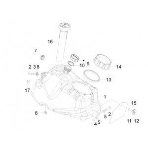 Zbiornik paliwa Piaggio Beverly 500 E3 2007-2012