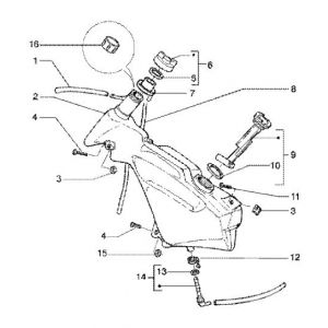 Zbiornik paliwa Gilera Runner 180cc FXR 2-suwowy