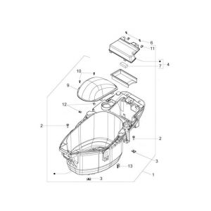 Buddybin Piaggio Zip 2000 4-suwowy AC