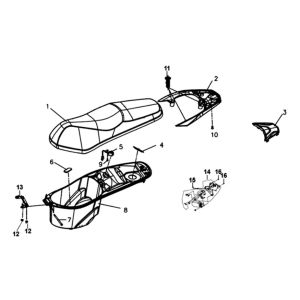 Fotel tylny bagażnik Sym Symphony ST (GY-010U) matowy szary
