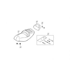 buddyseat Kymco Dink LC 2-suwowy srebrny