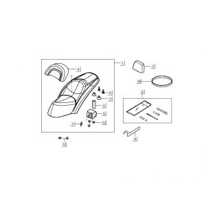 buddyseat Kymco Grand Dink 2-suwowy Srebrny