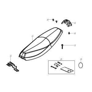 Buddyseat Kymco K-Pipe 4-suwowy Biały