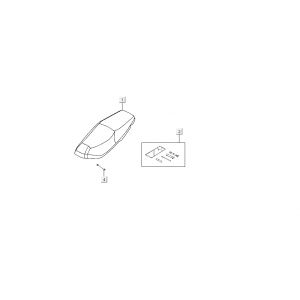 Buddyseat Kymco Super 8 4-suwowy (2007-2009) Czerwony czarny