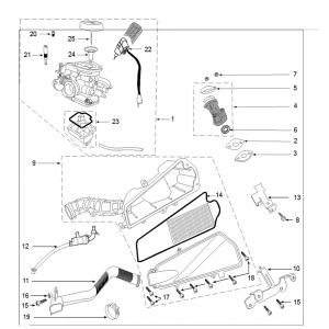 Filtr powietrza gaźnika Peugeot Speedfight 3 4-suwowy